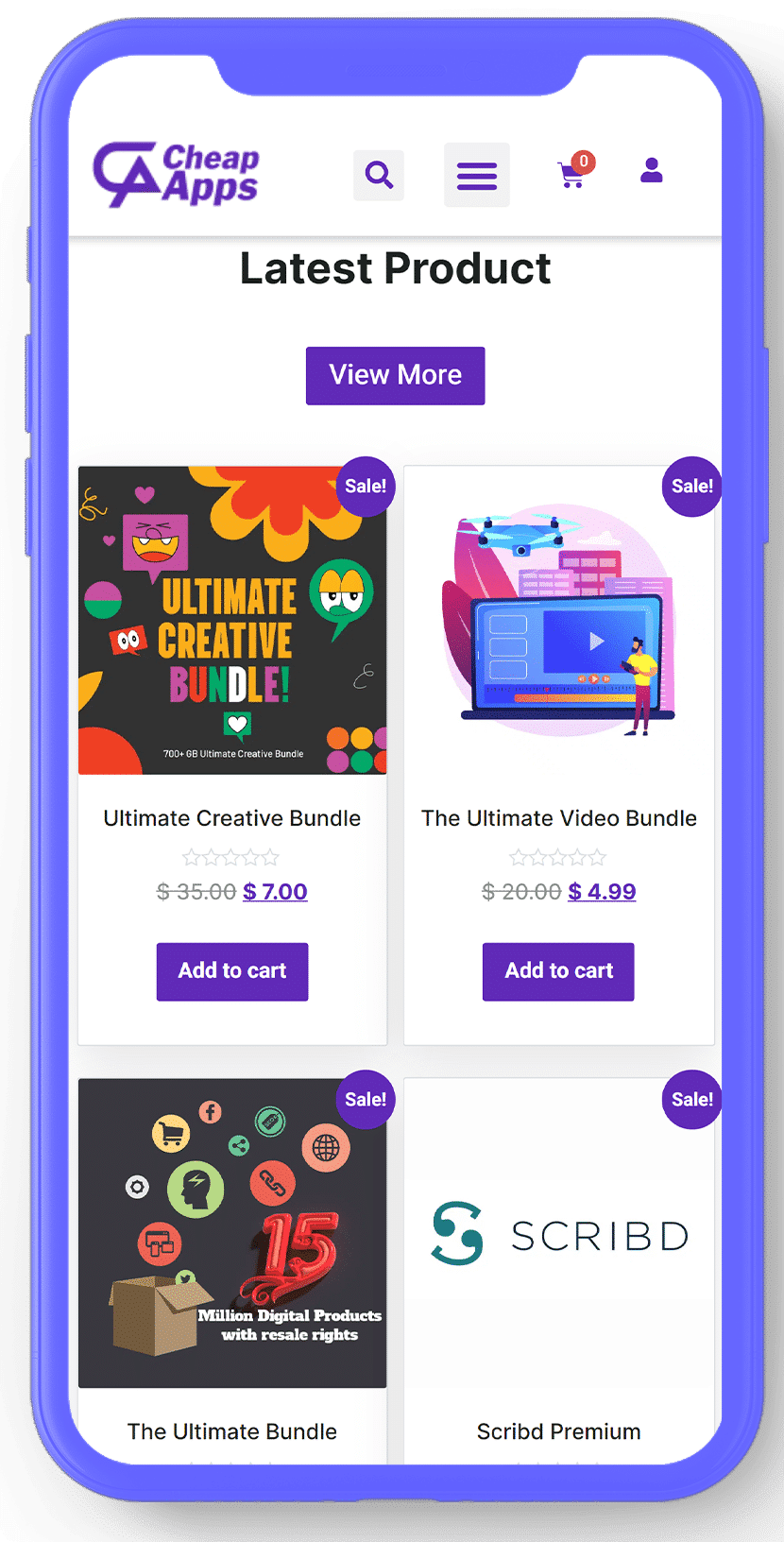 Cheap Apps Landing Page